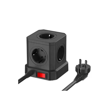 Newell GaN Power Cube 9 az 1-ben töltőközpont, hosszabbító, USB-Hub – Fekete