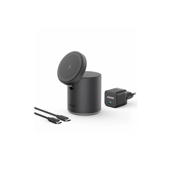 Anker PowerWave Mag-Go 2-in-1 Dock Black EU Plug